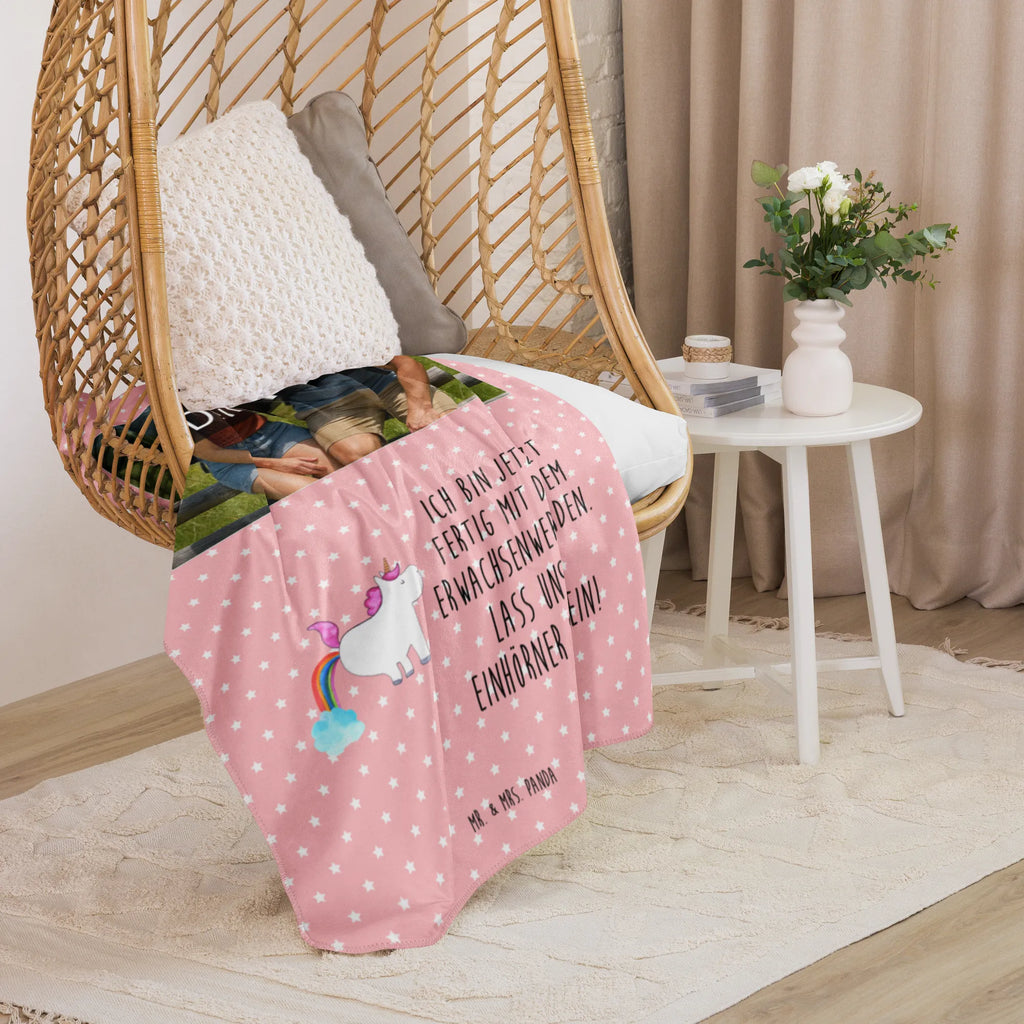 Sherpa Photo Cuddle Blanket unicorn fart Foto Kuscheldecke, Einhorn, Einhörner, Einhorn Deko, Unicorn, Regenbogen, Erwachsenwerden, Glitzer, Spaß, Pups, Einhornpower, lustig, Freundin