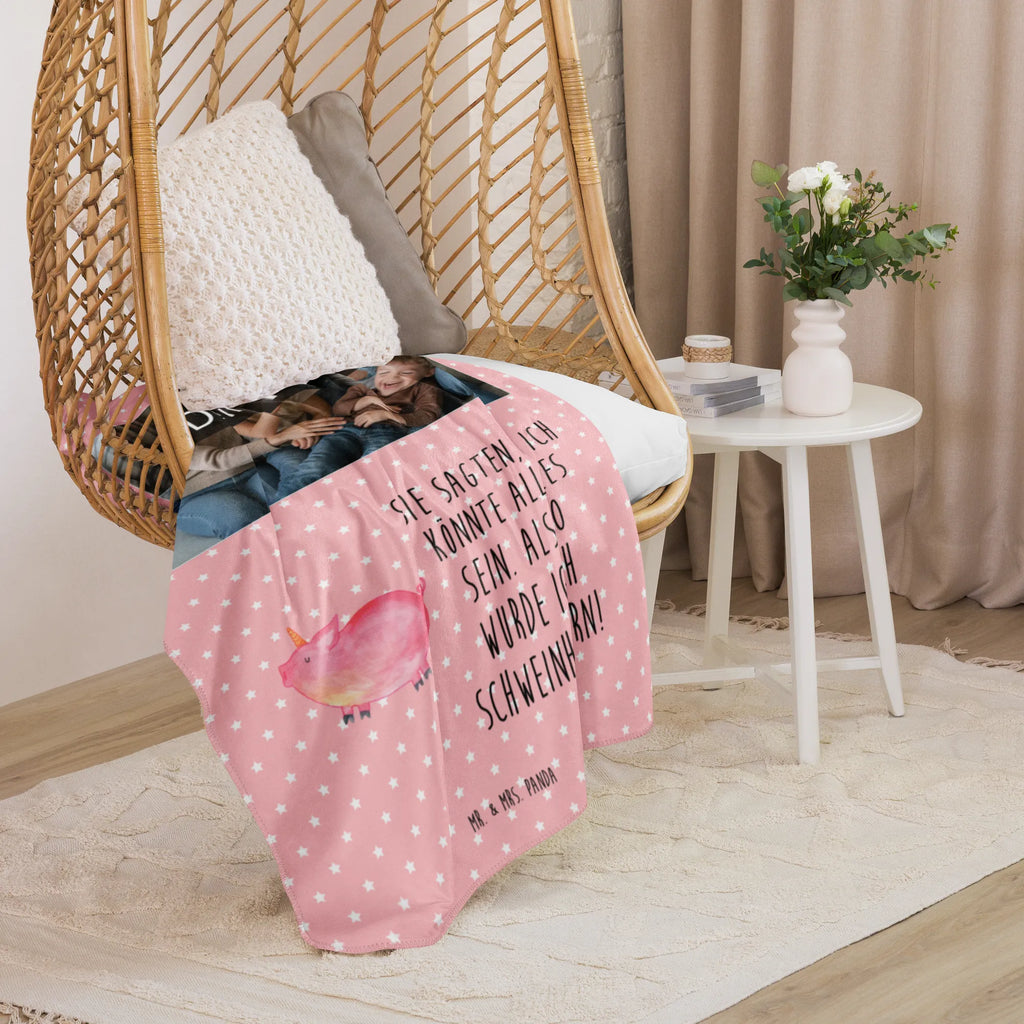 Sherpa Photo Cuddle Blanket unicorn Pig Foto Kuscheldecke, Einhorn, Einhörner, Einhorn Deko, Unicorn, Schweinhorn, Schwein, witzig. lustig, Pig, Party, english, Spruch, Piggy, englisch, funny, geschenk, Spaß, Bauer