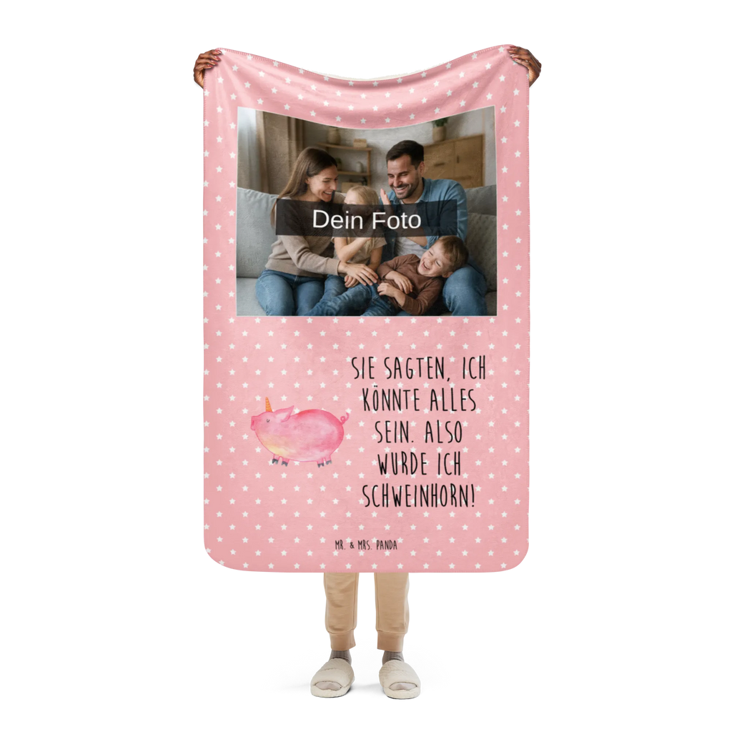 Sherpa Photo Cuddle Blanket unicorn Pig Foto Kuscheldecke, Einhorn, Einhörner, Einhorn Deko, Unicorn, Schweinhorn, Schwein, witzig. lustig, Pig, Party, english, Spruch, Piggy, englisch, funny, geschenk, Spaß, Bauer