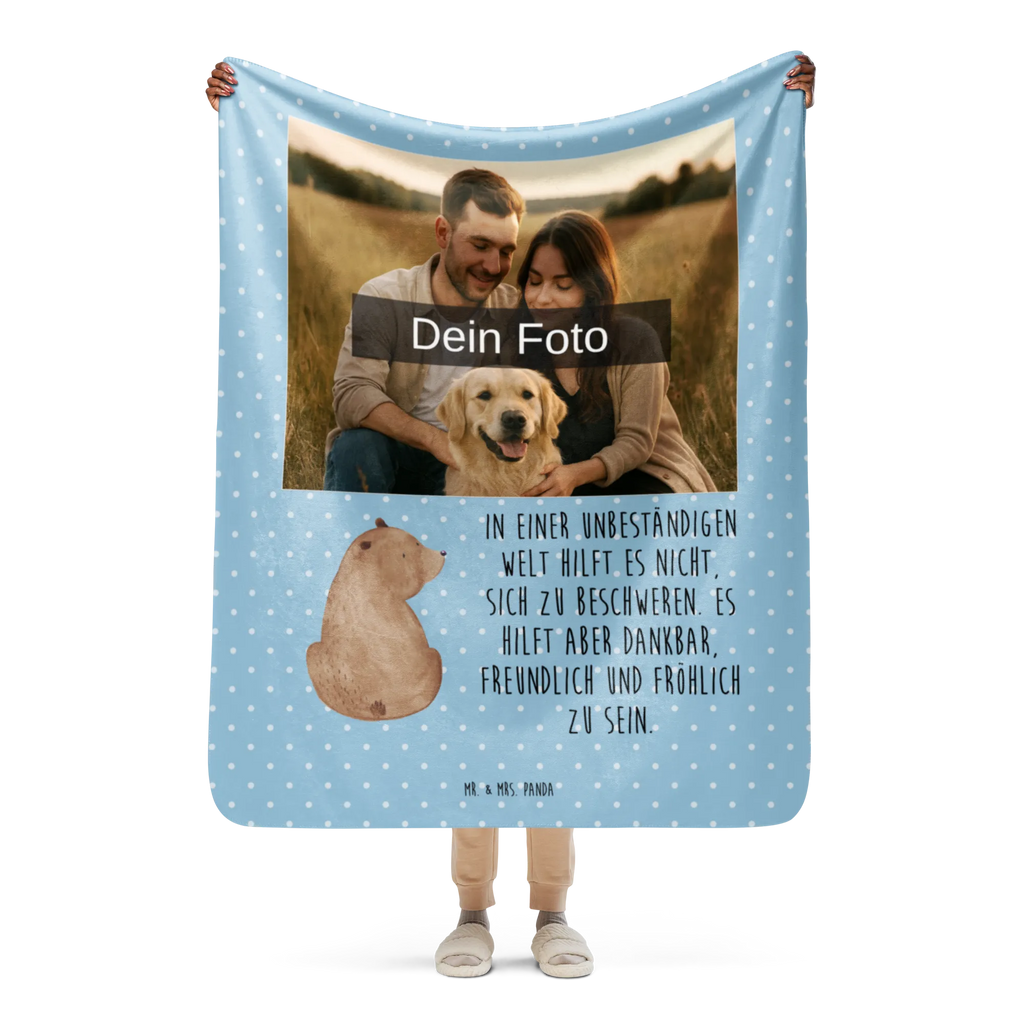 Sherpa Photo Cuddle Blanket bear shoulder look bear, teddy, teddy bear, cuddly toy, motivation, bears, self-esteem, world view, wisdom, bear love