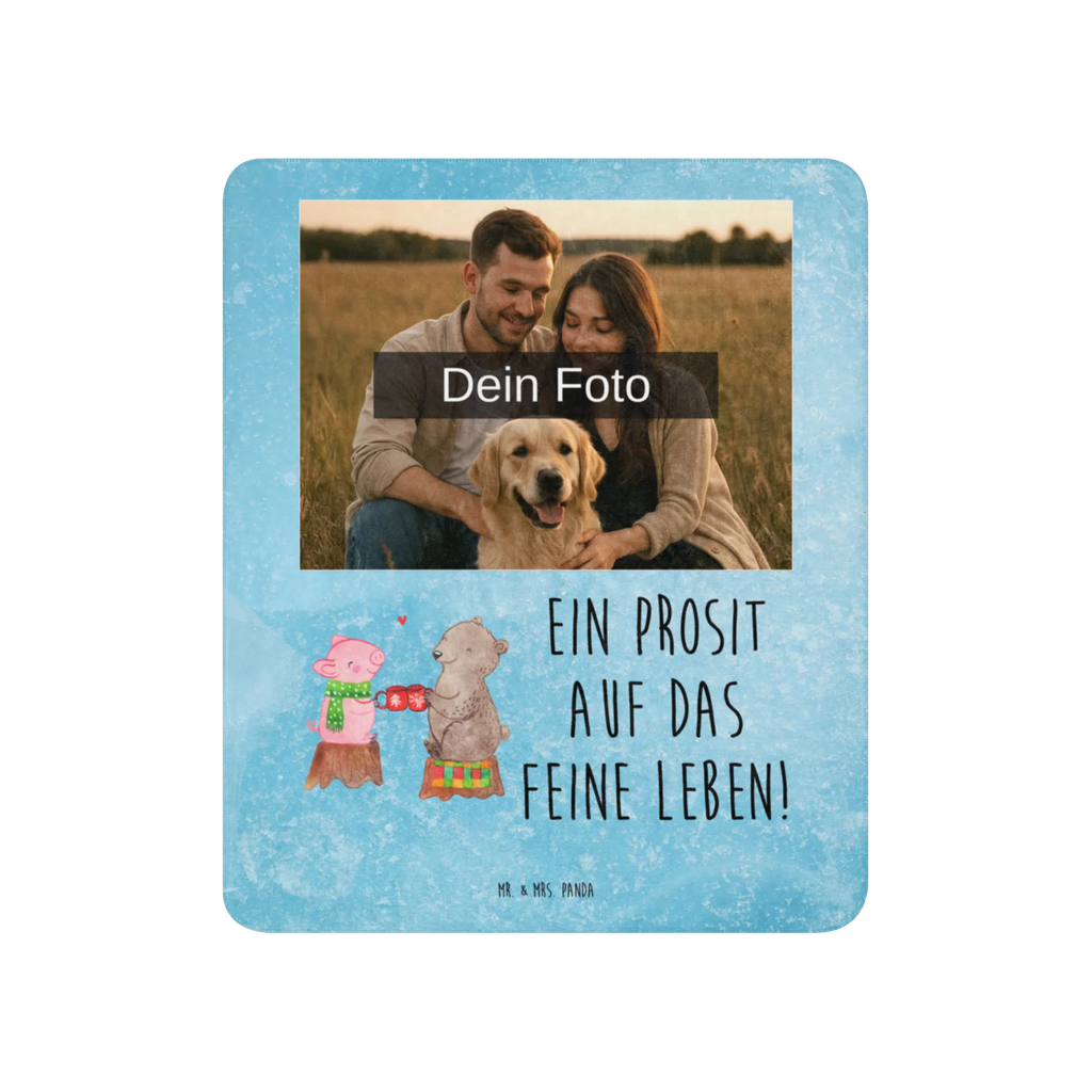 Sherpa Photo Cuddle Blanket Glowing Pig Bash Winter, Christmas, Christmas time, snow