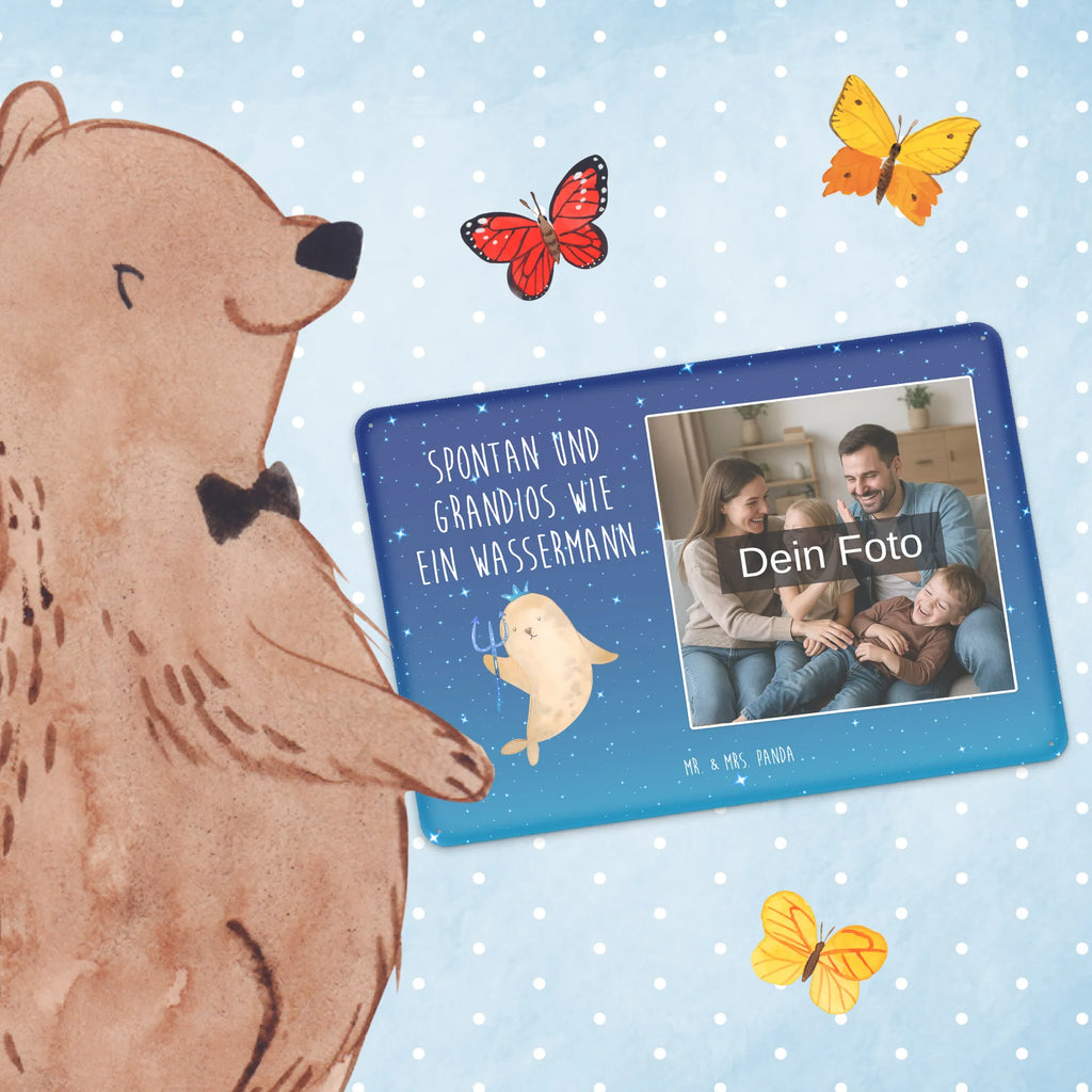 Personalized Photo Metal Sign Star sign Aquarius constellations, birthdays, astrology, zodiac, date of birth, month of birth, sea gift, merman, gift january, birthday february, aquarius gift, nix, gift february, birthday january, aquarius zodiac sign