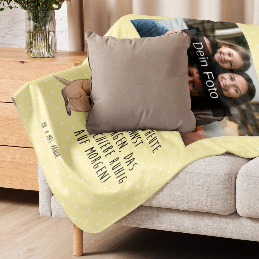 Sherpa Photo Cuddle Blanket Quokka Happy Foto Kuscheldecke, Tiermotive, Gute Laune, lustige Sprüche, Tiere, Dinge erledigen, Aufschieberitis, Verschieben, Lustiger Spruch, Quokka, Niedliches Tier