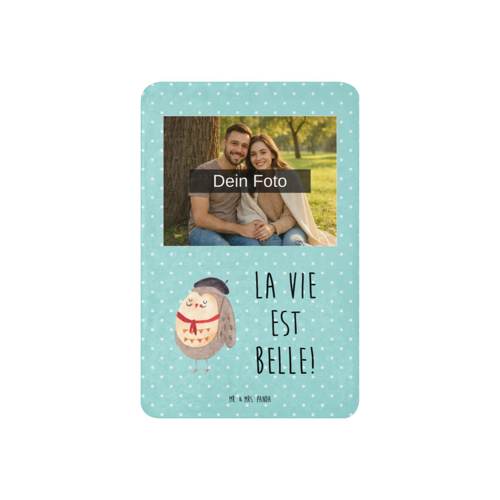 Sherpa Photo Cuddle Blanket Owl France Foto Kuscheldecke, Eule, Eule Deko, das Leben ist schön, Spruch schön, hibou, Eulen, Spruch Französisch, La vie est belle, Frankreich, Owl