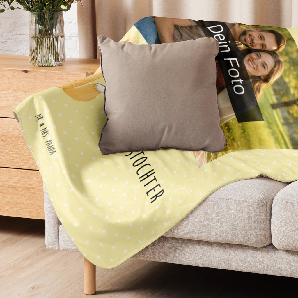 Sherpa Photo Cuddle Blanket Fox mummy Foto Kuscheldecke, Familie, Vatertag, Muttertag, Bruder, Schwester, Mama, Papa, Oma, Opa, Beste Tochter, Lieblingstochter, Mutter, Geschenk, Tochter