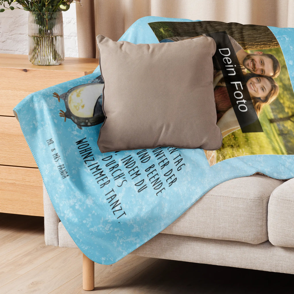 Sherpa Fotokoc Pingwin Prysznic Foto Kuscheldecke, Pinguin, glücklich sein, Motivation, Dusche, Neustart, Duschen, Pinguine, Neuanfang, Lebensmotto