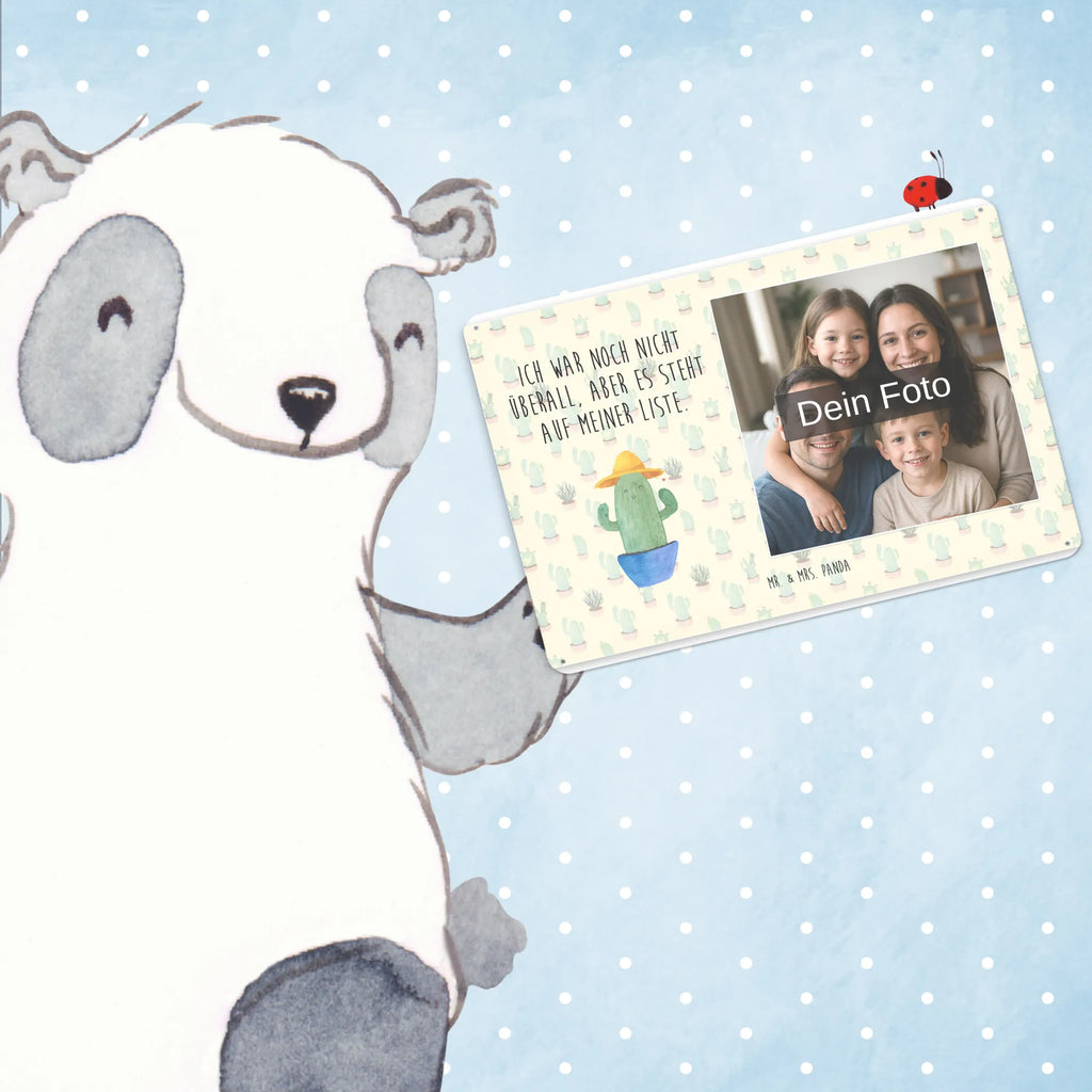 Personalized Photo Metal Sign cactus cap cactus, cactuses, plants, cactus plant, small green cactus, gift idea, city trip, world trip, motivation, globetrotter, slogan, cactus love, travel diary, travel