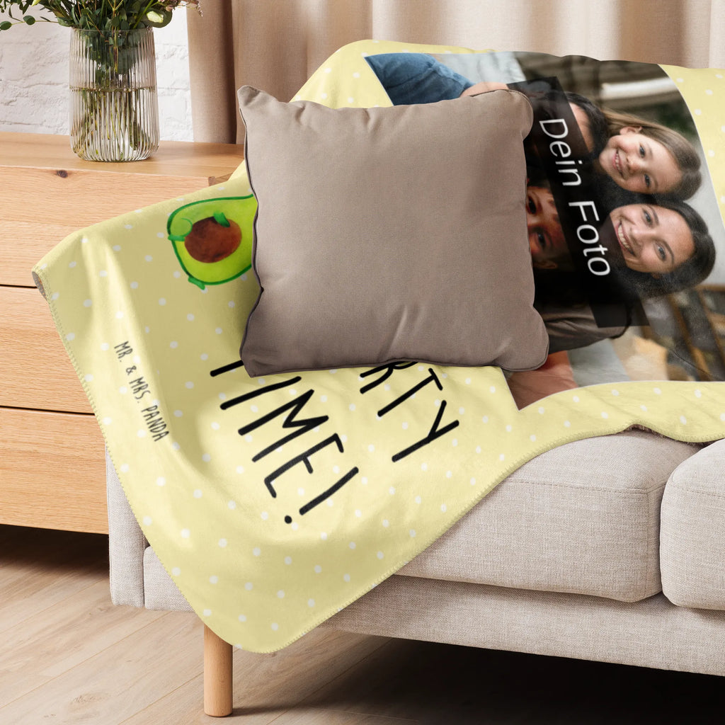 Sherpa Foto Kuscheldecke Avocado Party Zeit Foto Kuscheldecke, Avocado, Veggie, Vegan, Gesund