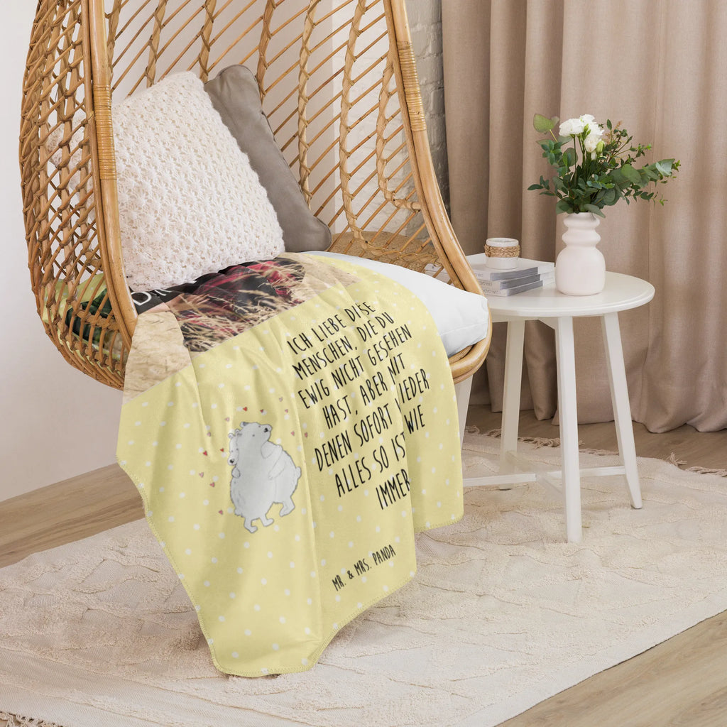 Sherpa Photo Cuddle Blanket Icebear Embrace Foto Kuscheldecke, Tiermotive, Gute Laune, lustige Sprüche, Tiere