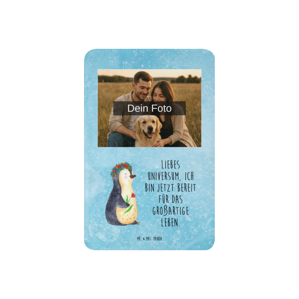 Sherpa Photo Cuddle Blanket Penguin Flower Penguin, North Pole, Winter, Penguins, lovesickness, love of life, wreath of flowers, motivation, life, goals, penguins, wishes, universe, gift idea, goals in life