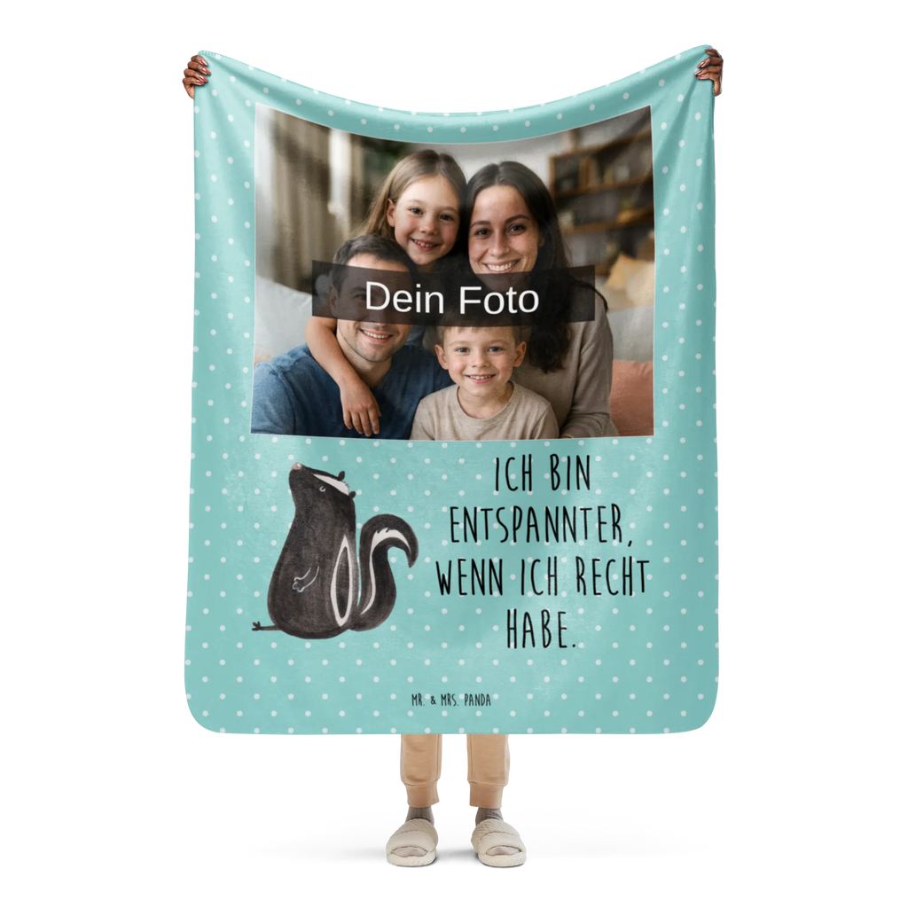 Sherpa Photo Cuddle Blanket skunk Sit Foto Kuscheldecke, Stinktier, Skunk, Recht, Wildtier, Raubtier, Besserwisser, Stinki, Büro, Stinker, Spruch