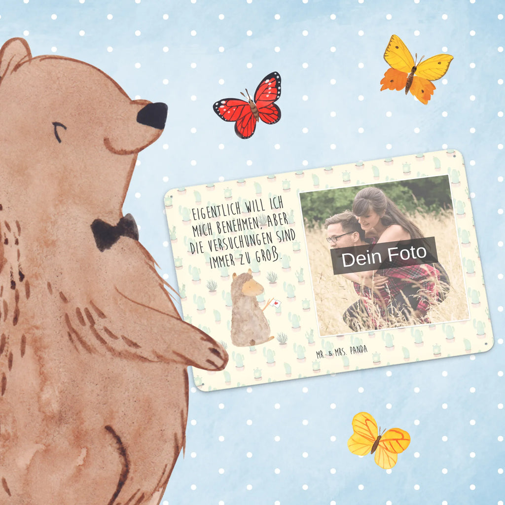 Personalized Photo Metal Sign alpaca banner alpaca, llama, pako, camel, Peru, animal, favourite animal, Alpaca, alpacas, love, llamas