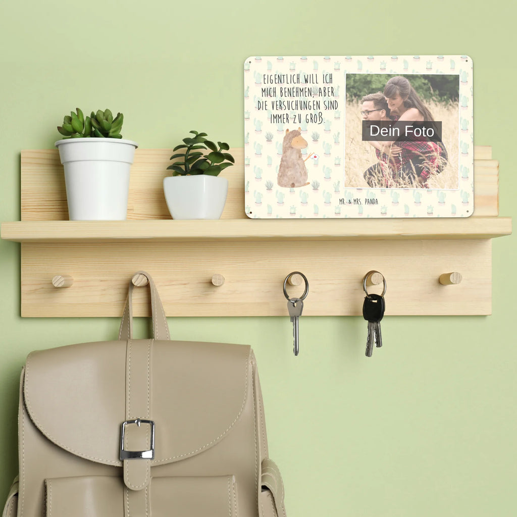 Personalized Photo Metal Sign alpaca banner alpaca, llama, pako, camel, Peru, animal, favourite animal, Alpaca, alpacas, love, llamas