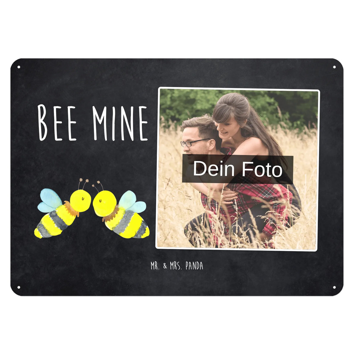 Personalized Photo Metal Sign bee Love Bee, wasp, bumblebee