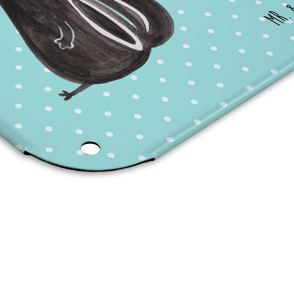 Spersonalizowany metalowy szyld ze zdjęciem skunks siedzenie Stinktier, Skunk