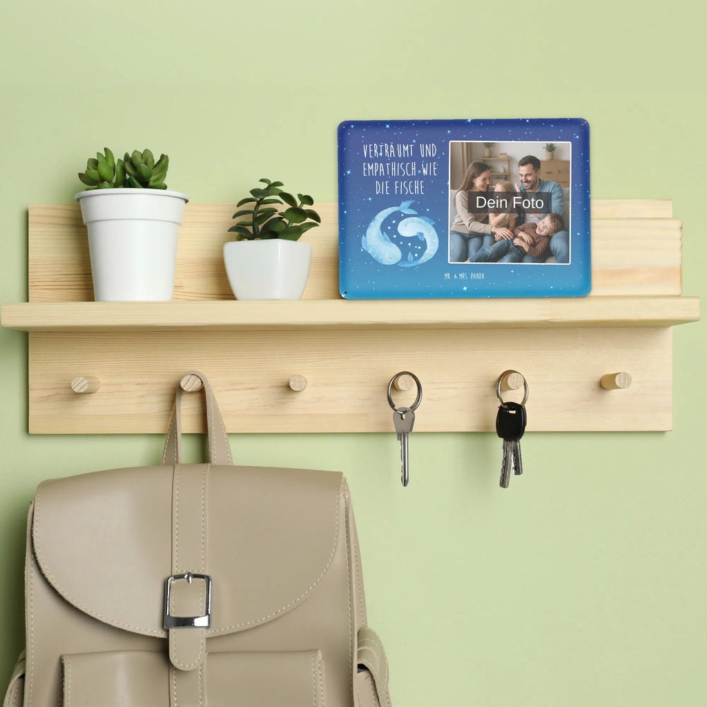 Personalized Photo Metal Sign Star sign fish constellations, birthdays, astrology, zodiac, date of birth, month of birth, fish gift, fish sign, fish constellation, birthday march, birthday february, gift february, gift march, fish