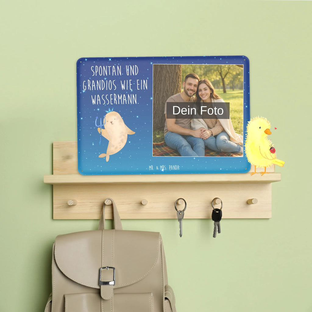 Personalized Photo Metal Sign Star sign Aquarius constellations, birthdays, astrology, zodiac, date of birth, month of birth, sea gift, merman, gift january, birthday february, aquarius gift, nix, gift february, birthday january, aquarius zodiac sign