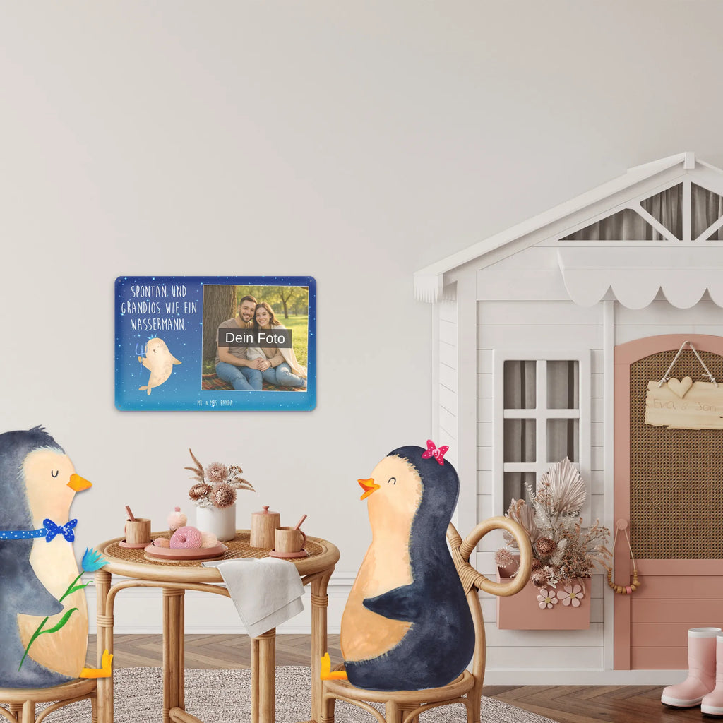 Personalized Photo Metal Sign Star sign Aquarius constellations, birthdays, astrology, zodiac, date of birth, month of birth, sea gift, merman, gift january, birthday february, aquarius gift, nix, gift february, birthday january, aquarius zodiac sign