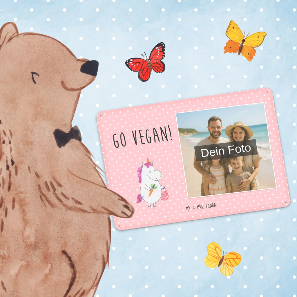 Personalized Photo Metal Sign unicorn Vegan unicorn, unicorns, Vegan, girlfriend gift, Raw Food, Vegetarian Food, Healthy Eating, Organic, girlfriend present, Veganism