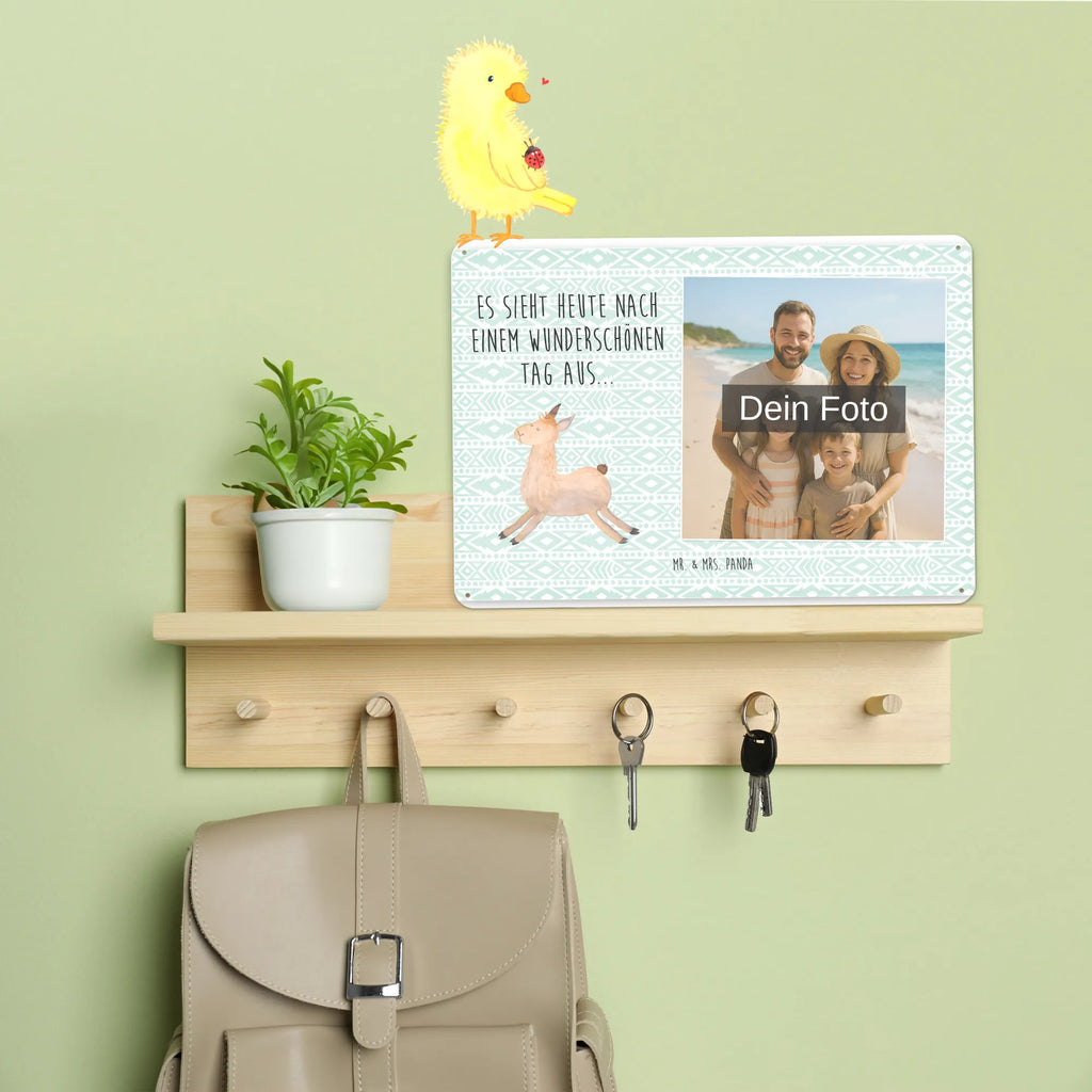 Personalized Photo Metal Sign lama Jump Llama, llama, alpaca, trendy animal, luck, new start, happy, exam, llamas, start, heartache, happy day, graduation, Lama, favourite day, good morning, girlfriend