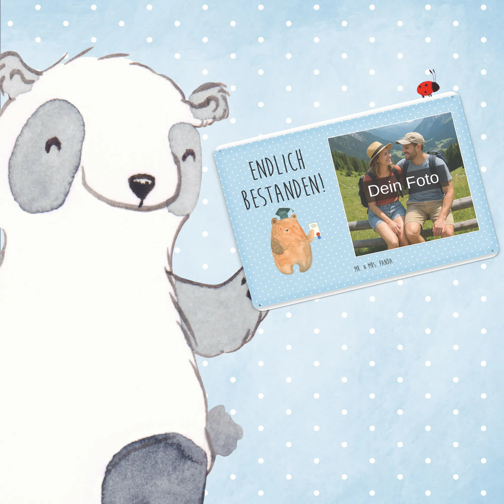 Spersonalizowany metalowy szyld ze zdjęciem Niedźwiedź Egzamin Niedźwiedź, Miś, Pluszowy miś