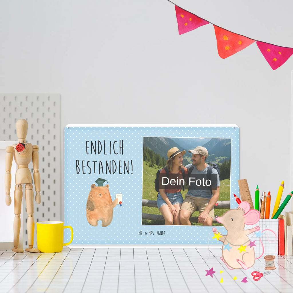 Spersonalizowany metalowy szyld ze zdjęciem Niedźwiedź Egzamin Niedźwiedź, Miś, Pluszowy miś