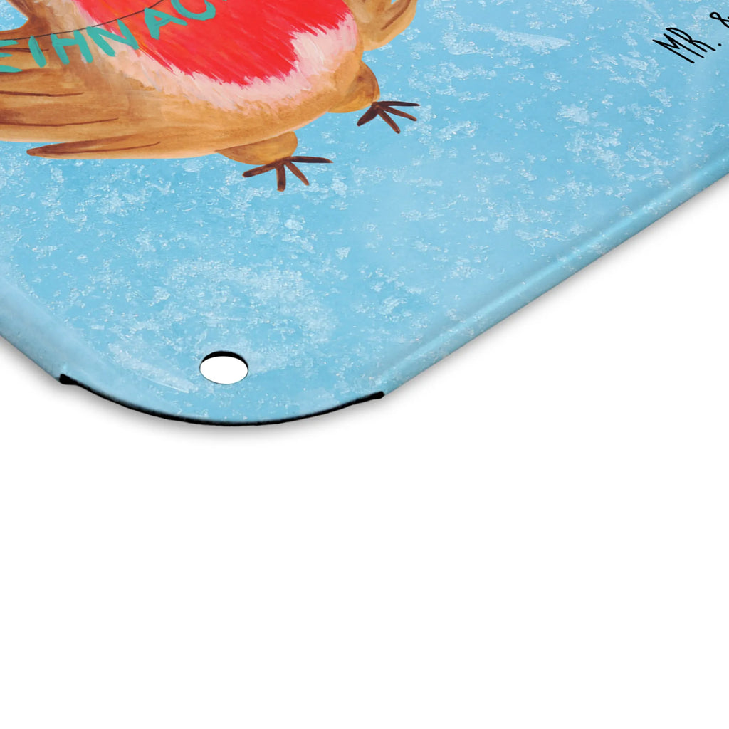 Spersonalizowany metalowy szyld ze zdjęciem rudzik Boże Narodzenie Zima, Boże Narodzenie, dekoracje świąteczne, Mikołaj, Adwent, Wigilia, zimowy motyw