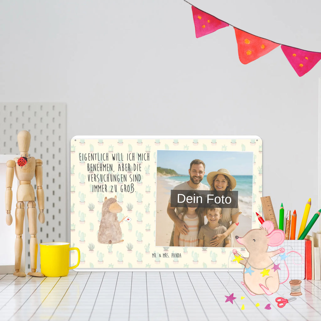 Personalized Photo Metal Sign alpaca banner alpaca, llama, pako, camel, Peru, animal, favourite animal, Alpaca, alpacas, love, llamas