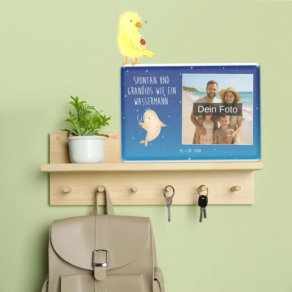 Personalized Photo Metal Sign Star sign Aquarius constellations, birthdays, astrology, zodiac, date of birth, month of birth, sea gift, merman, gift january, birthday february, aquarius gift, nix, gift february, birthday january, aquarius zodiac sign