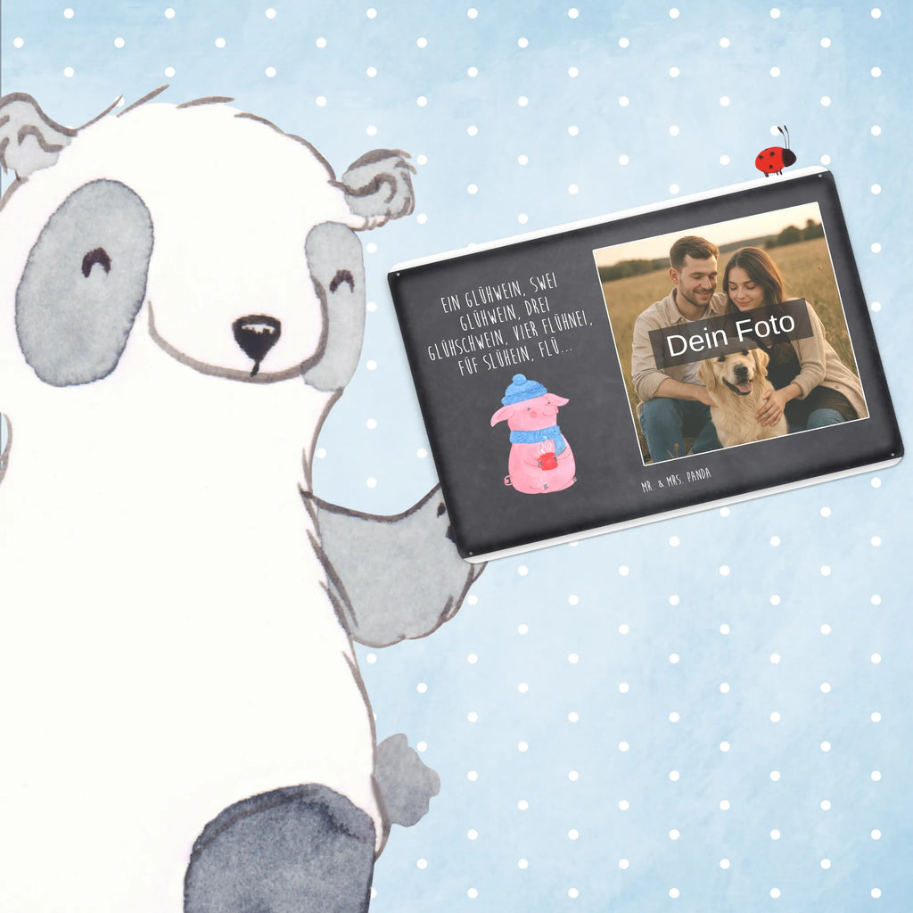 Personalized Photo Metal Sign piggy Mulled wine Winter, Christmas, Christmas time, snow, mulled wine, saying, drunk, Christmas market