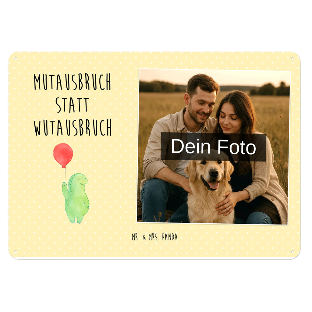 Personalized Photo Metal Sign tortoise balloon turtle, tortoise, reptile, ancient creature, cute, sweet, gift, gift ideas, birthday gift, illustrated, funny, turtle gift items, funny turtle gifts, pet turtles, mom, best friend, sister or daughter, turtle lover, turtles, courageous outburst, motivation, motivational slogan