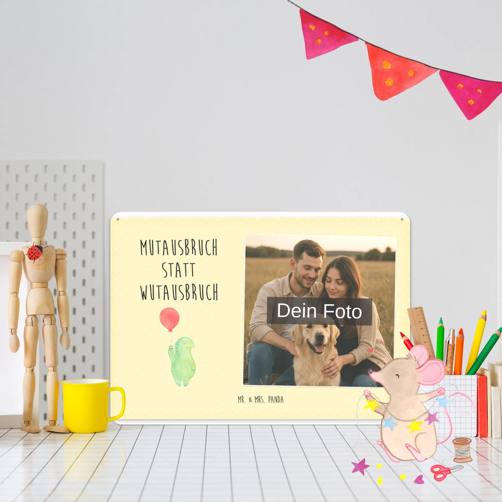 Personalized Photo Metal Sign tortoise balloon turtle, tortoise, reptile, ancient creature, cute, sweet, gift, gift ideas, birthday gift, illustrated, funny, turtle gift items, funny turtle gifts, pet turtles, mom, best friend, sister or daughter, turtle lover, turtles, courageous outburst, motivation, motivational slogan