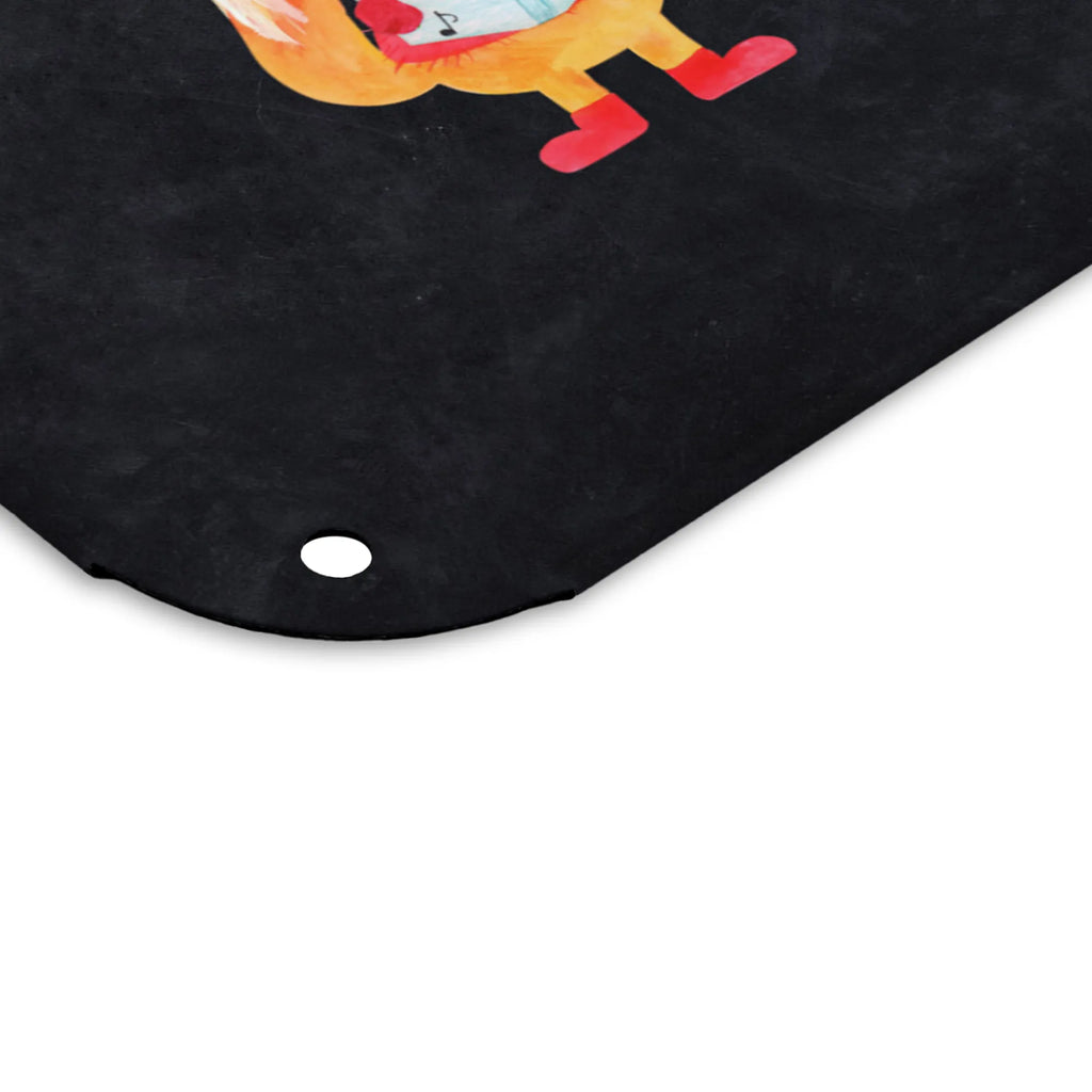 Personalized Photo Metal Sign Fox Singer Winter, Christmas, Christmas time, snow