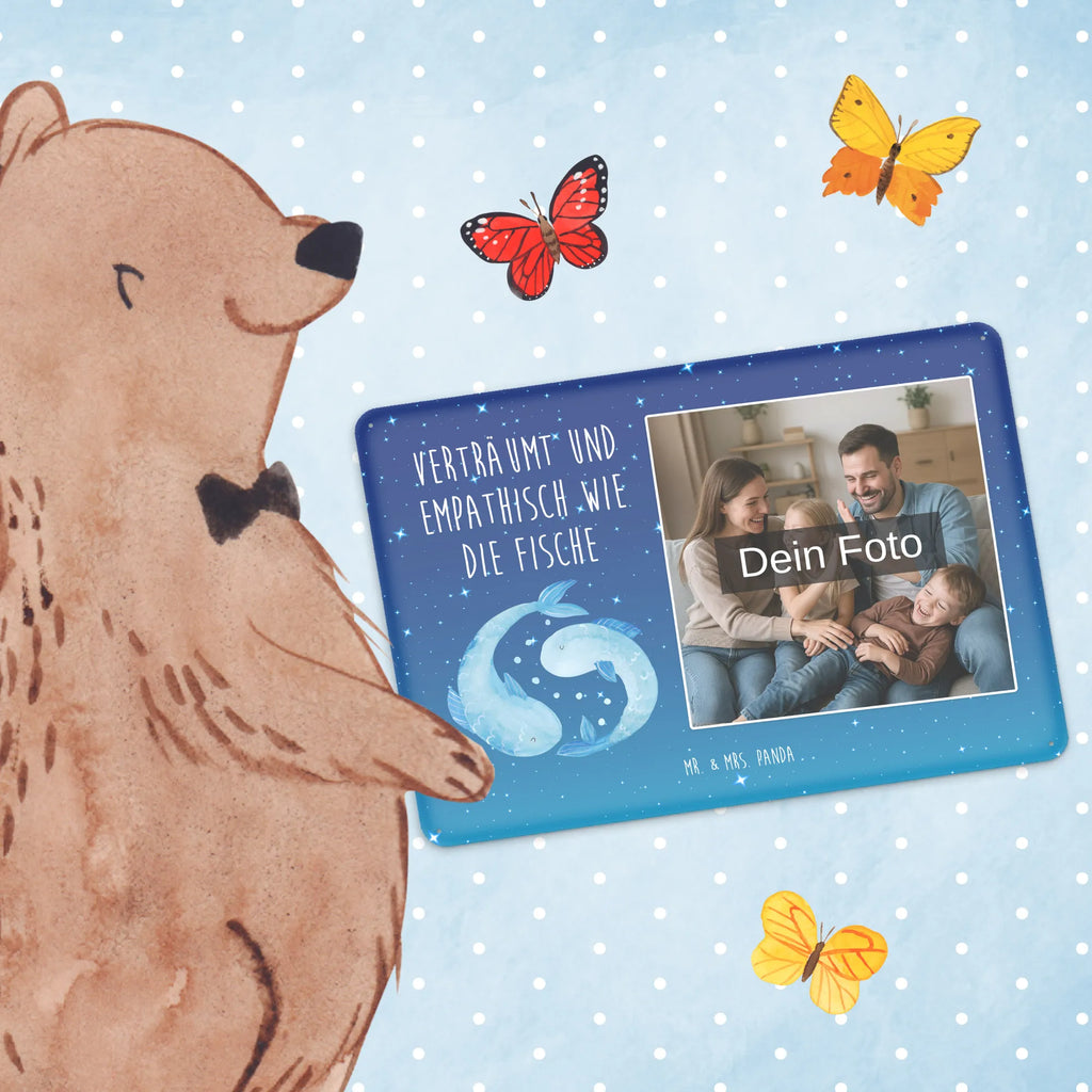 Personalized Photo Metal Sign Star sign fish constellations, birthdays, astrology, zodiac, date of birth, month of birth, fish gift, fish sign, fish constellation, birthday march, birthday february, gift february, gift march, fish