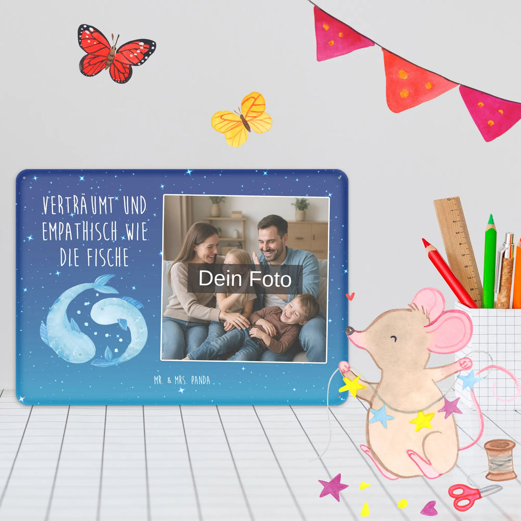 Personalized Photo Metal Sign Star sign fish constellations, birthdays, astrology, zodiac, date of birth, month of birth, fish gift, fish sign, fish constellation, birthday march, birthday february, gift february, gift march, fish