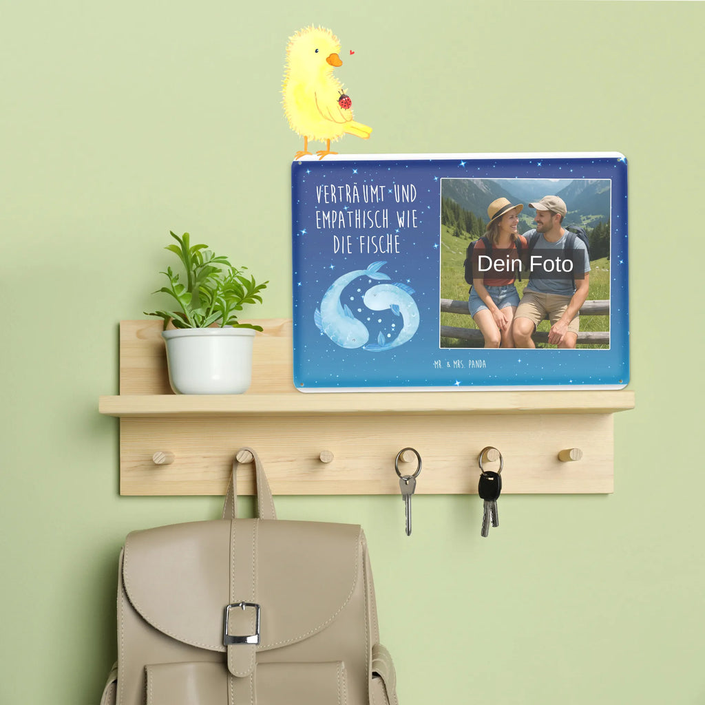 Personalized Photo Metal Sign Star sign fish constellations, birthdays, astrology, zodiac, date of birth, month of birth, fish gift, fish sign, fish constellation, birthday march, birthday february, gift february, gift march, fish