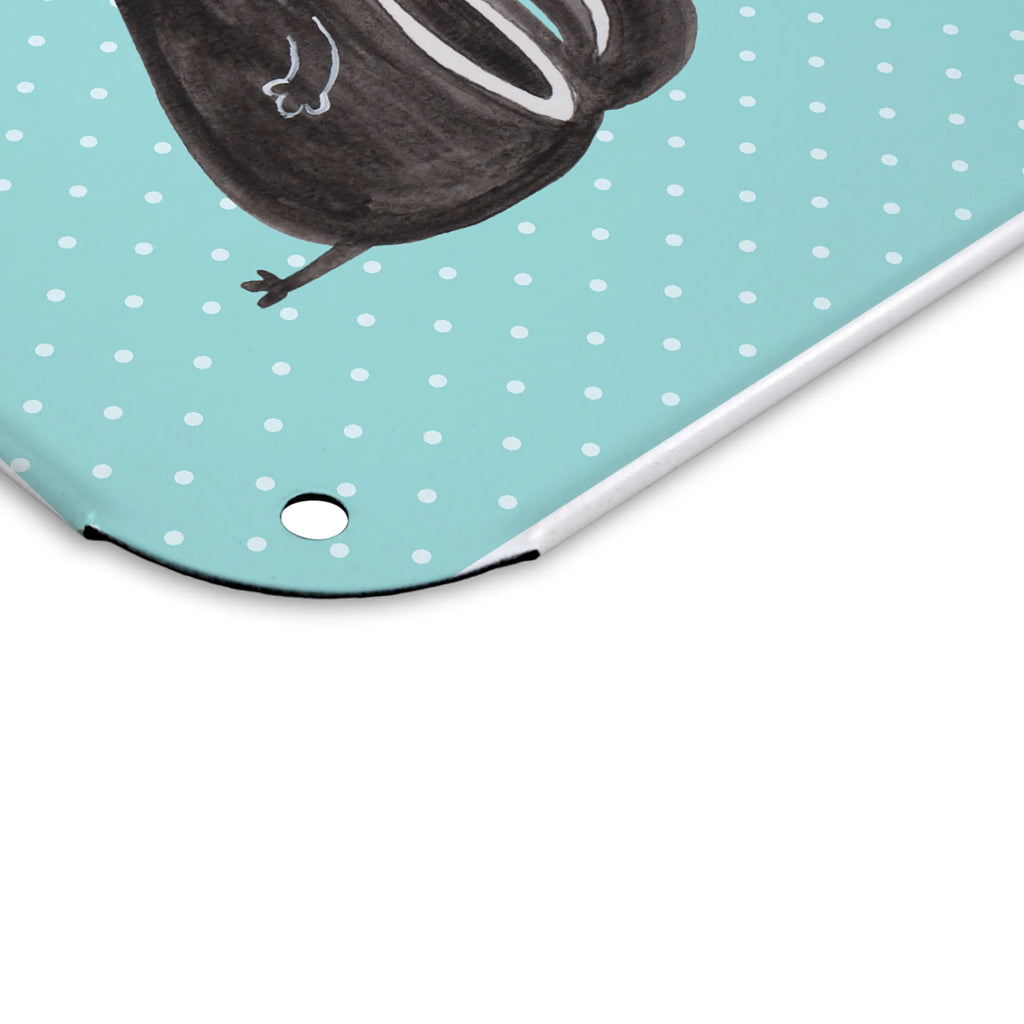 Spersonalizowany metalowy szyld ze zdjęciem skunks siedzenie Stinktier, Skunk