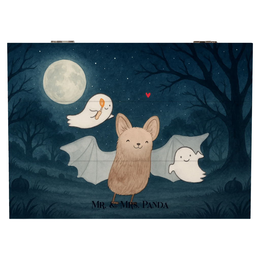 Holzkiste Fledermaus Gespenster Design Schatzkiste, Geschenkdose, Erinnerungsbox, Dekokiste, Erinnerungskiste, Truhe, Aufbewahrungsbox, Holzkiste, XXL, Kiste, Schatulle, Geschenkbox, Halloween, Deko, Martinssingen, Dekoration, Geschenke, Schenken, Fledermaus, Süßes sonst gibt's saures, Halloween Deko, Trick or Treat, Gespenster
