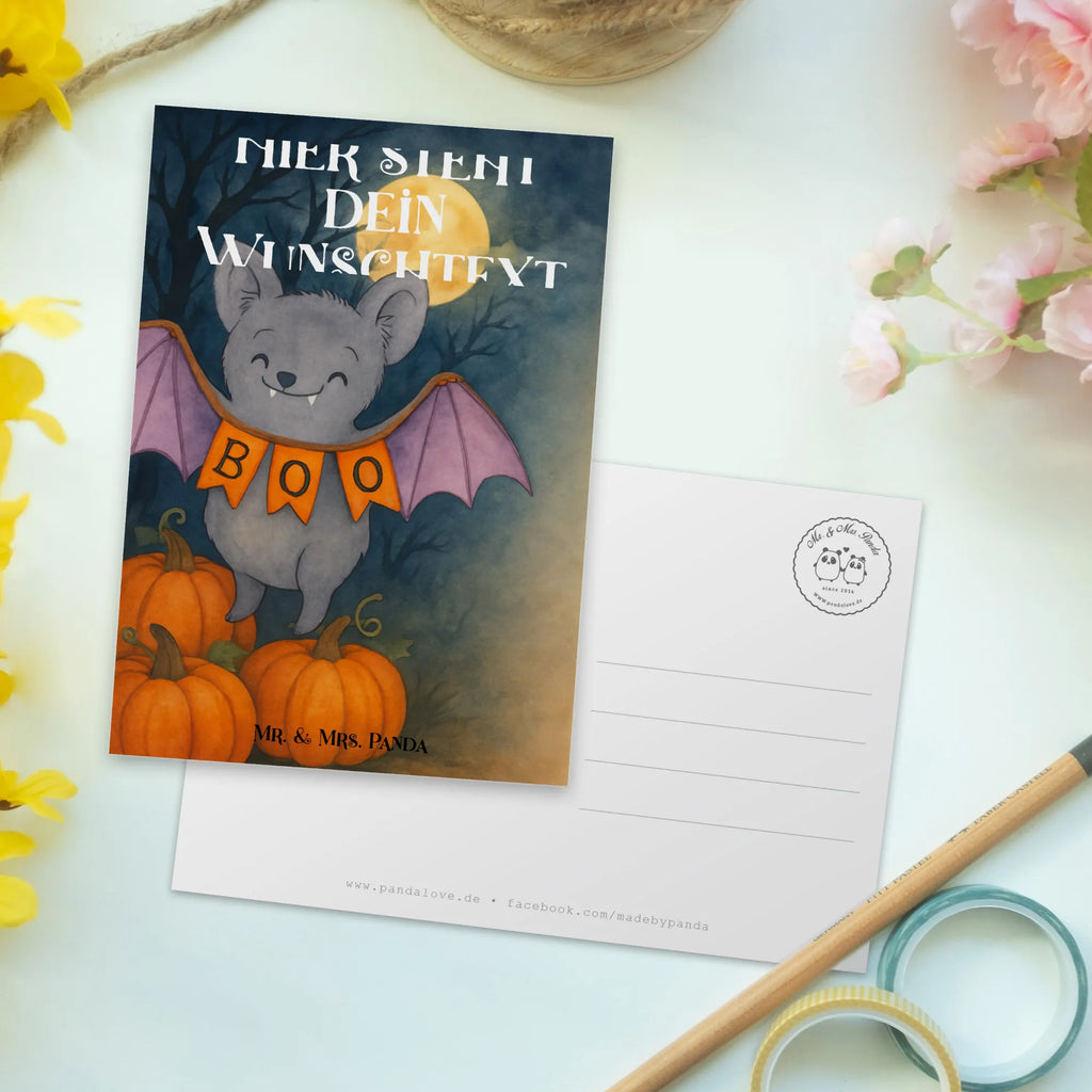 Personalisierte Postkarte Fledermaus Boo Design Postkarte mit Namen, Ansichtskarte mit Wunschtext, Geschenkkarte mit Wunschtext, Grußkarte mit Wunschtext, Einladung mit Namen, Ansichtskarte mit Namen, Postkarte bedrucken, Grußkarte mit Namen, Postkarte mit Wunschtext, Karte mit Wunschtext, Geschenkkarte mit Namen, Einladung mit Wunschtext, Postkarte personalisierbar, Karte mit Namen, Halloween, Deko, Martinssingen, Dekoration, Geschenke, Schenken