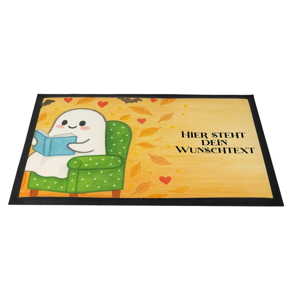 Personalisierte Fußmatte Gespenst  Buch  Design Bedrucken, Fußmatte mit Namen, Namensfussmatte, Türvorleger personalisiert, Fußmatte bedrucken, Personalisiert, Türvorleger mit Namen, Wunschnamen, Personalisieruung, Personalisierte Fußmatte, Haustürmatte personalisiert, Halloween, Deko, Martinssingen, Dekoration, Geschenke, Schenken, gemütlich, Gespenst, Buch, Herbst