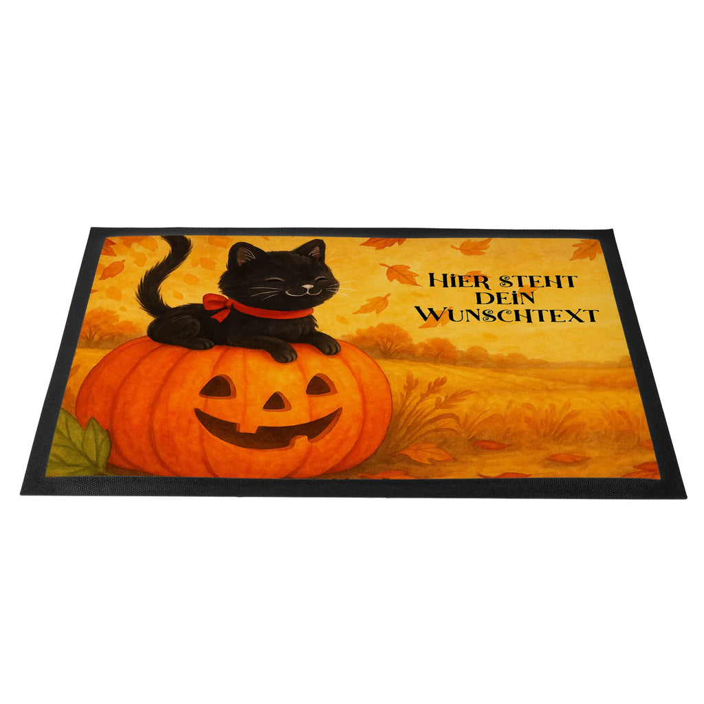 Personalisierte Fußmatte Schwarze Katze Design Fußmatte mit Namen, Personalisieruung, Türvorleger personalisiert, Fußmatte bedrucken, Personalisiert, Personalisierte Fußmatte, Bedrucken, Haustürmatte personalisiert, Namensfussmatte, Wunschnamen, Türvorleger mit Namen, Halloween, Deko, Martinssingen, Dekoration, Geschenke, Schenken