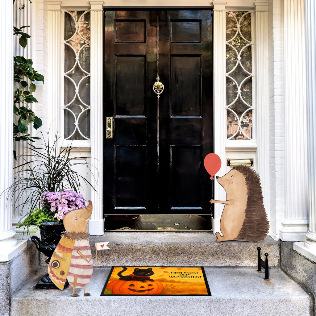 Personalisierte Fußmatte Schwarze Katze Design Fußmatte mit Namen, Personalisieruung, Türvorleger personalisiert, Fußmatte bedrucken, Personalisiert, Personalisierte Fußmatte, Bedrucken, Haustürmatte personalisiert, Namensfussmatte, Wunschnamen, Türvorleger mit Namen, Halloween, Deko, Martinssingen, Dekoration, Geschenke, Schenken