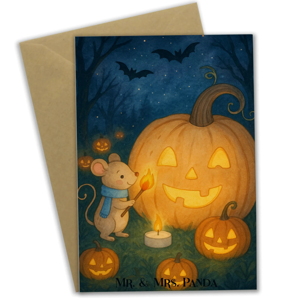 Grußkarte Kürbis Maus Design Geburtstagskarte, Glückwunschkarte, Ansichtskarten, Einladungskarte, Karte, Hochzeitskarte, Grußkarte, Klappkarte, Halloween, Deko, Martinssingen, Dekoration, Geschenke, Schenken, Trick or Treat, Süßes sonst gibt's saures, Kerzen, Kürbis, Maus, Halloween Deko