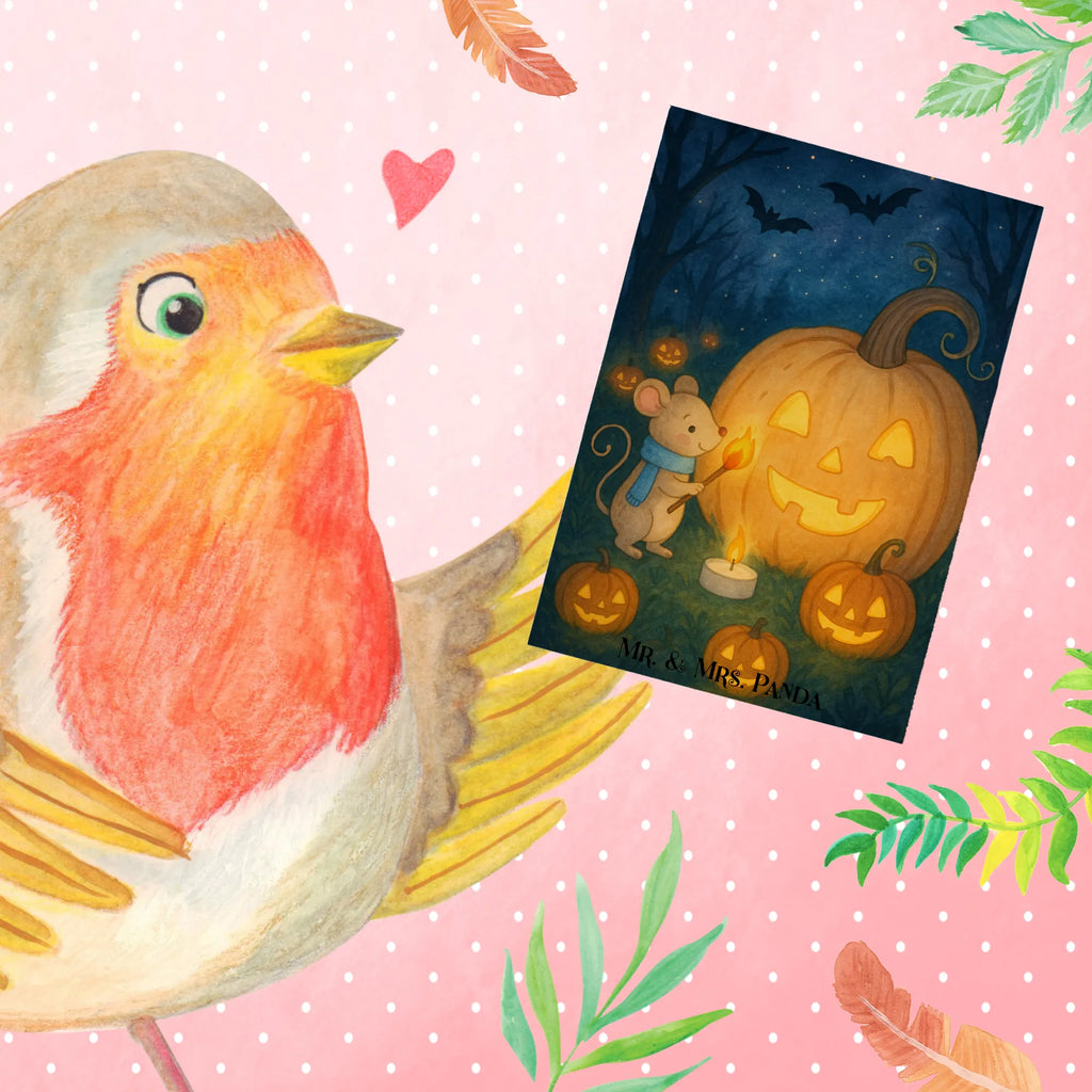 Grußkarte Kürbis Maus Design Geburtstagskarte, Glückwunschkarte, Ansichtskarten, Einladungskarte, Karte, Hochzeitskarte, Grußkarte, Klappkarte, Halloween, Deko, Martinssingen, Dekoration, Geschenke, Schenken, Trick or Treat, Süßes sonst gibt's saures, Kerzen, Kürbis, Maus, Halloween Deko