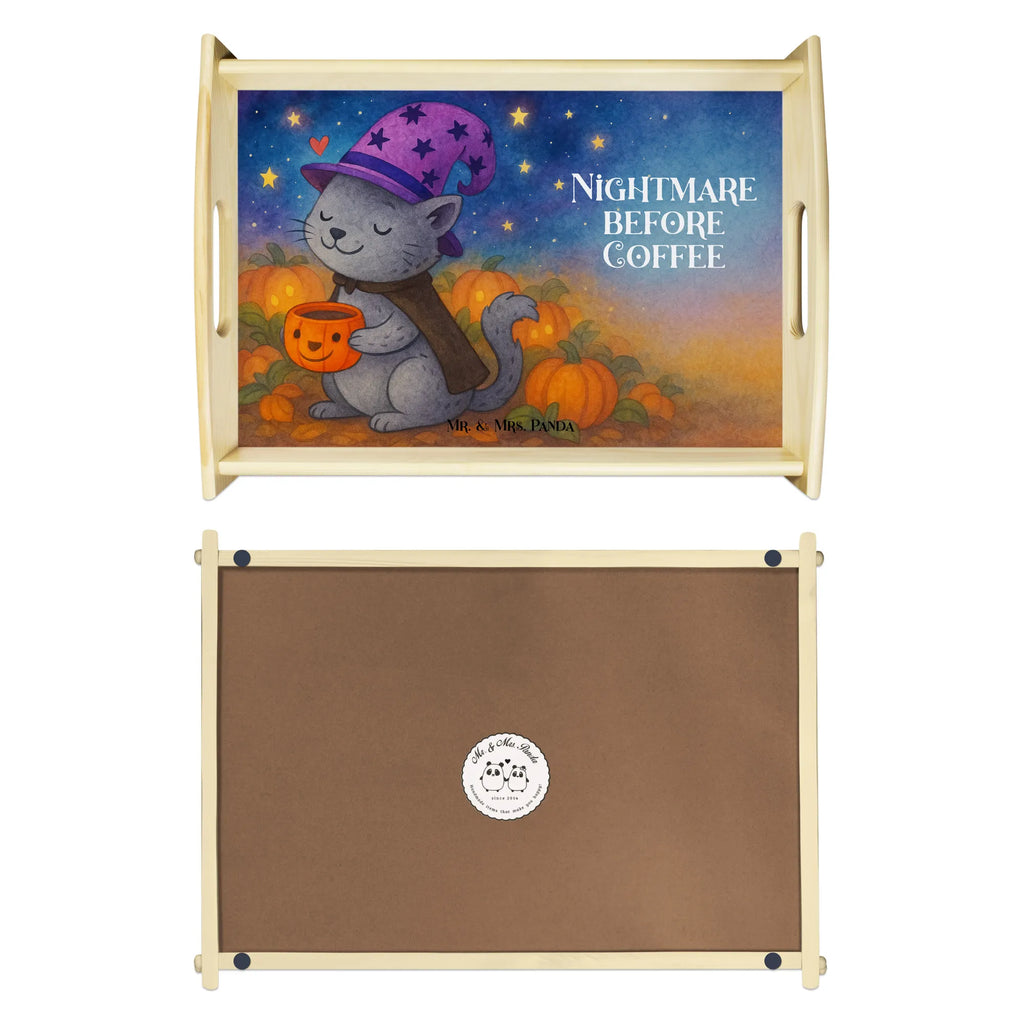Tablett Kater Kaffee Design Küchentablett, Holztablett, Tablett, Dekotablett, Frühstückstablett, Serviertablett, Halloween, Deko, Martinssingen, Dekoration, Geschenke, Schenken, Kater, Kaffee, Magie, Hexe