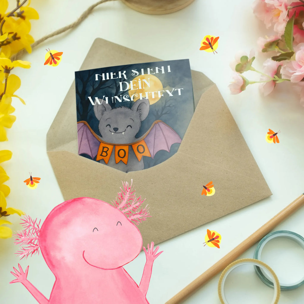Personalisierte Grußkarte Fledermaus Boo Design Personalisierte Geburtstagskarte, Grußkarte mit persönlichen Nachrichten, Personalisierte Einladungskarte, Personalisierte Grußkarte, Personalisierte Karte, Personalisierte Hochzeitskarte, Grußkarte selbst gestalten, Grußkarte mit Namen, Grußkarten personalisiert, Personalisiertere Klappkarte, Personalisierte Glückwunschkarte, Grußkarte selber drucken, Grußkarte als Geldgeschenk, Halloween, Deko, Martinssingen, Dekoration, Geschenke, Schenken