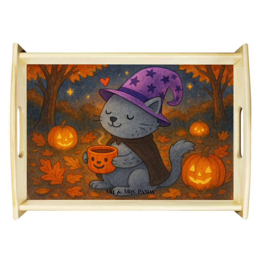 Tablett Kater Kaffee Design Küchentablett, Holztablett, Tablett, Dekotablett, Frühstückstablett, Serviertablett, Halloween, Deko, Martinssingen, Dekoration, Geschenke, Schenken, Kater, Kaffee, Magie, Hexe