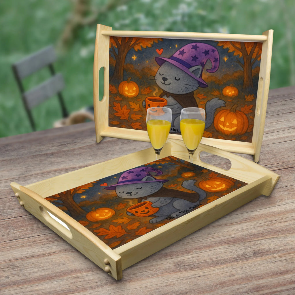 Tablett Kater Kaffee Design Küchentablett, Holztablett, Tablett, Dekotablett, Frühstückstablett, Serviertablett, Halloween, Deko, Martinssingen, Dekoration, Geschenke, Schenken, Kater, Kaffee, Magie, Hexe