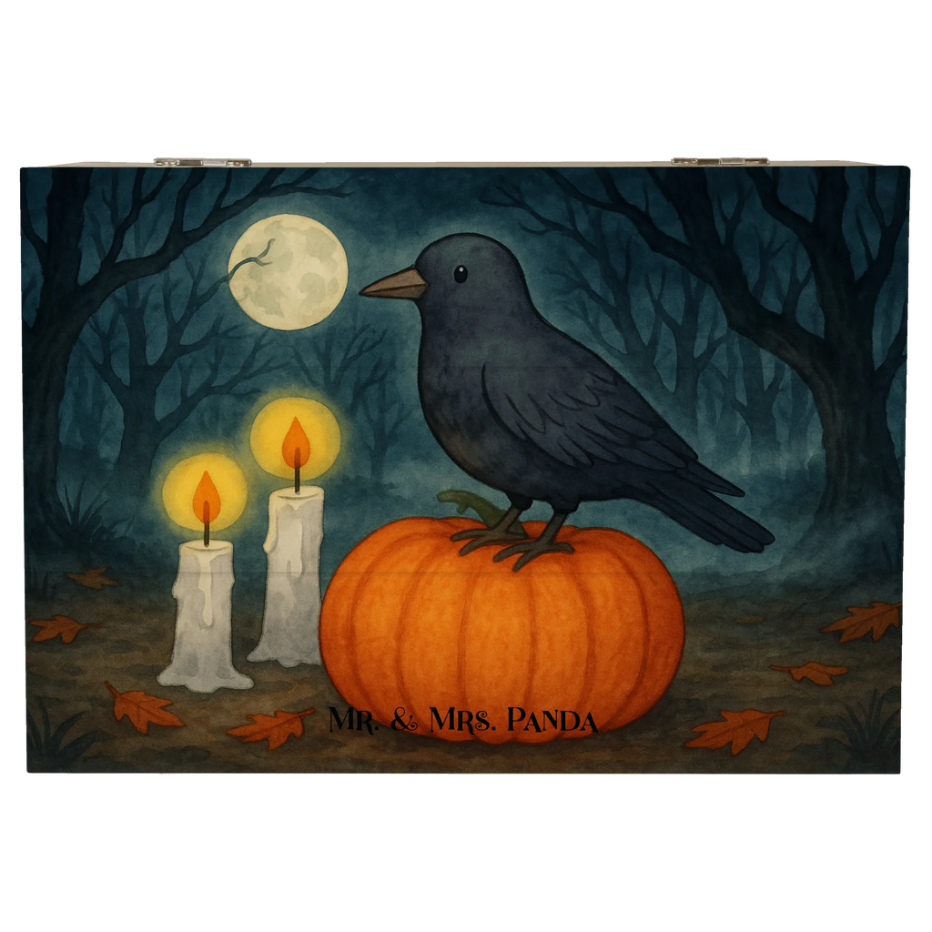 Holzkiste Krähe Halloween Design Geschenkbox, Geschenkdose, Holzkiste, Erinnerungskiste, XXL, Kiste, Schatulle, Schatzkiste, Dekokiste, Aufbewahrungsbox, Erinnerungsbox, Truhe, Halloween, Deko, Martinssingen, Dekoration, Geschenke, Schenken