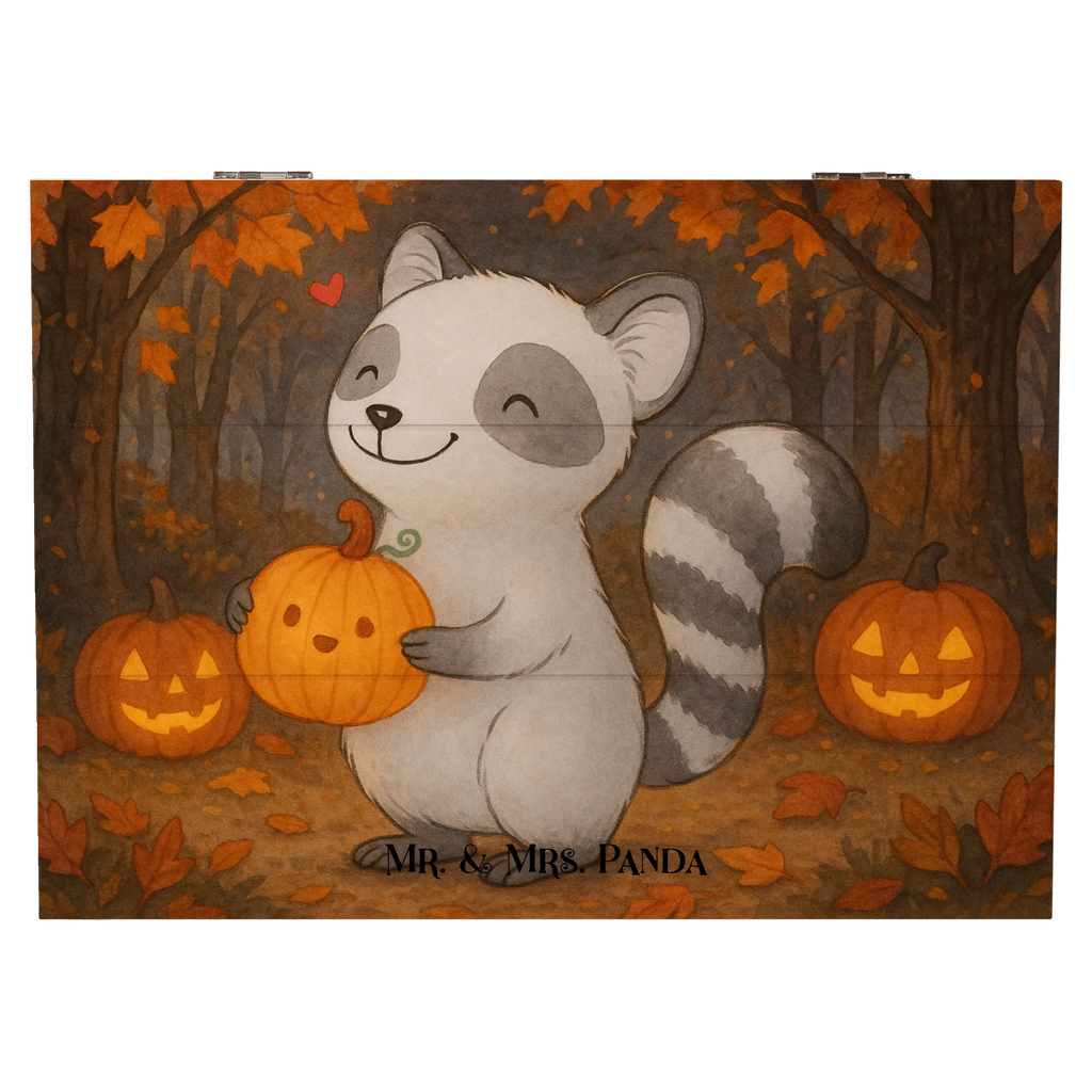 Holzkiste Waschbär Kürbis Design Erinnerungsbox, Holzkiste, Geschenkbox, Geschenkdose, Schatulle, Dekokiste, Erinnerungskiste, XXL, Truhe, Aufbewahrungsbox, Kiste, Schatzkiste, Halloween, Deko, Martinssingen, Dekoration, Geschenke, Schenken, Waschbär, Trick or Treat, Kürbis, Süßes sonst gibt's saures, Halloween Deko